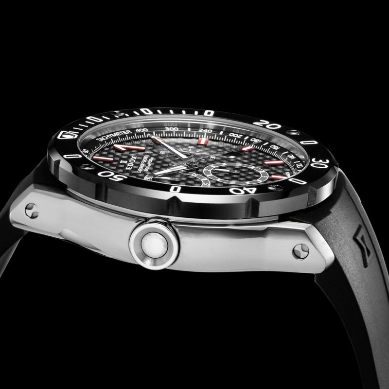 【美品】EDOX クロノグラフ 10221-3M-NIR02 エドックス(EDOX) クロノオフショア1 クロノグラフ クォーツ ブラック